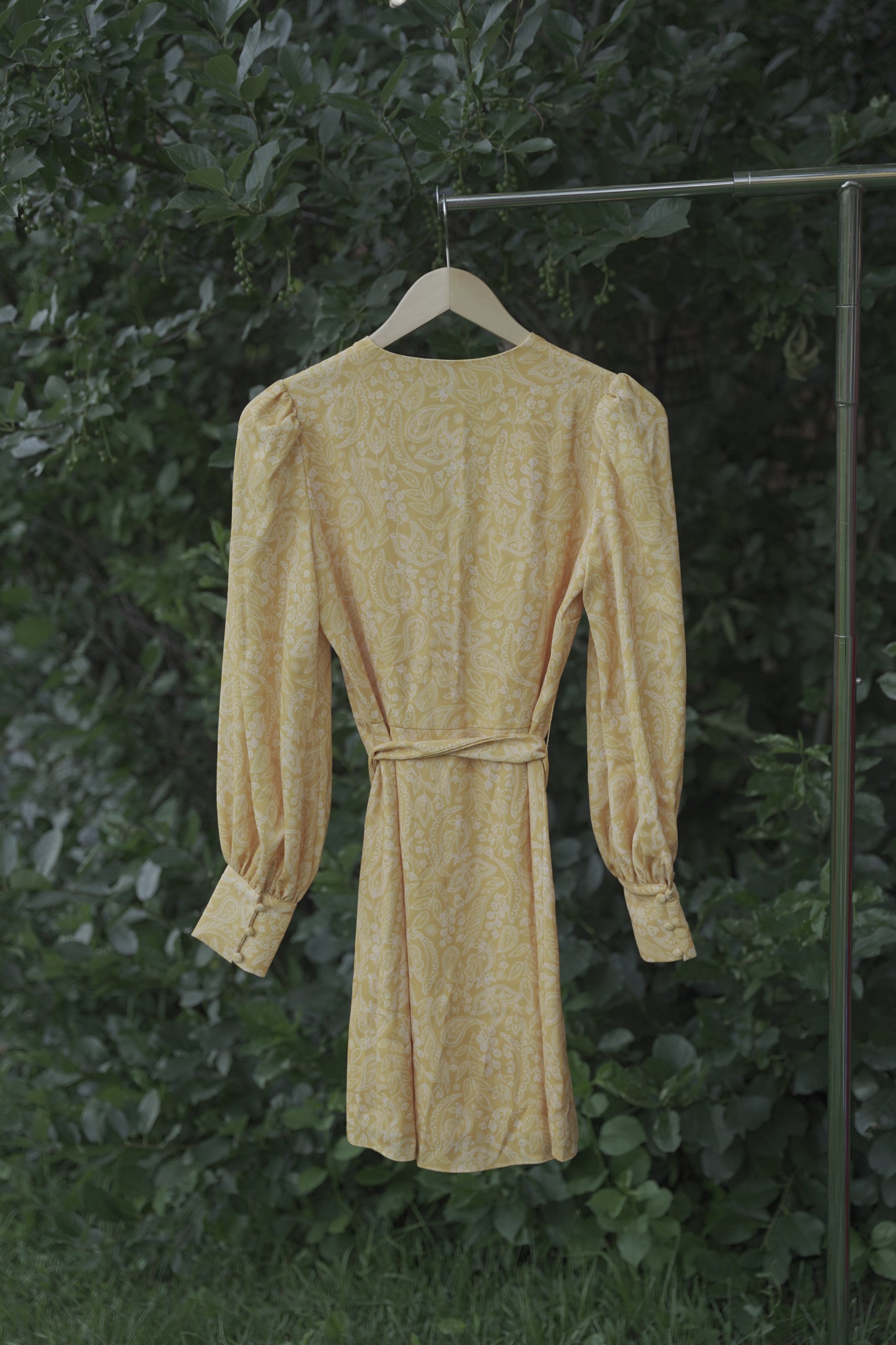Yellow Paisley Dress