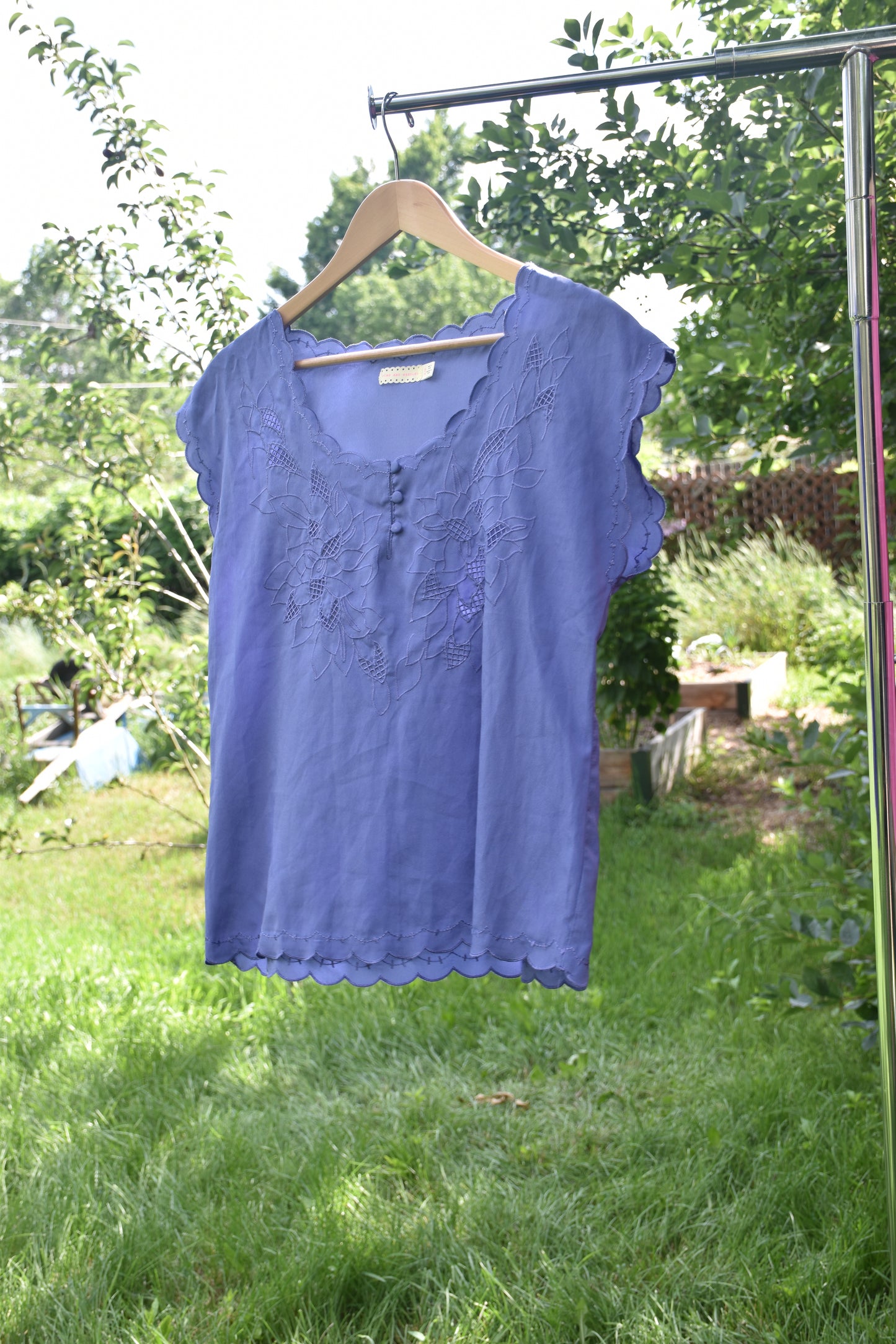 Purple Floral Sleeveless Top