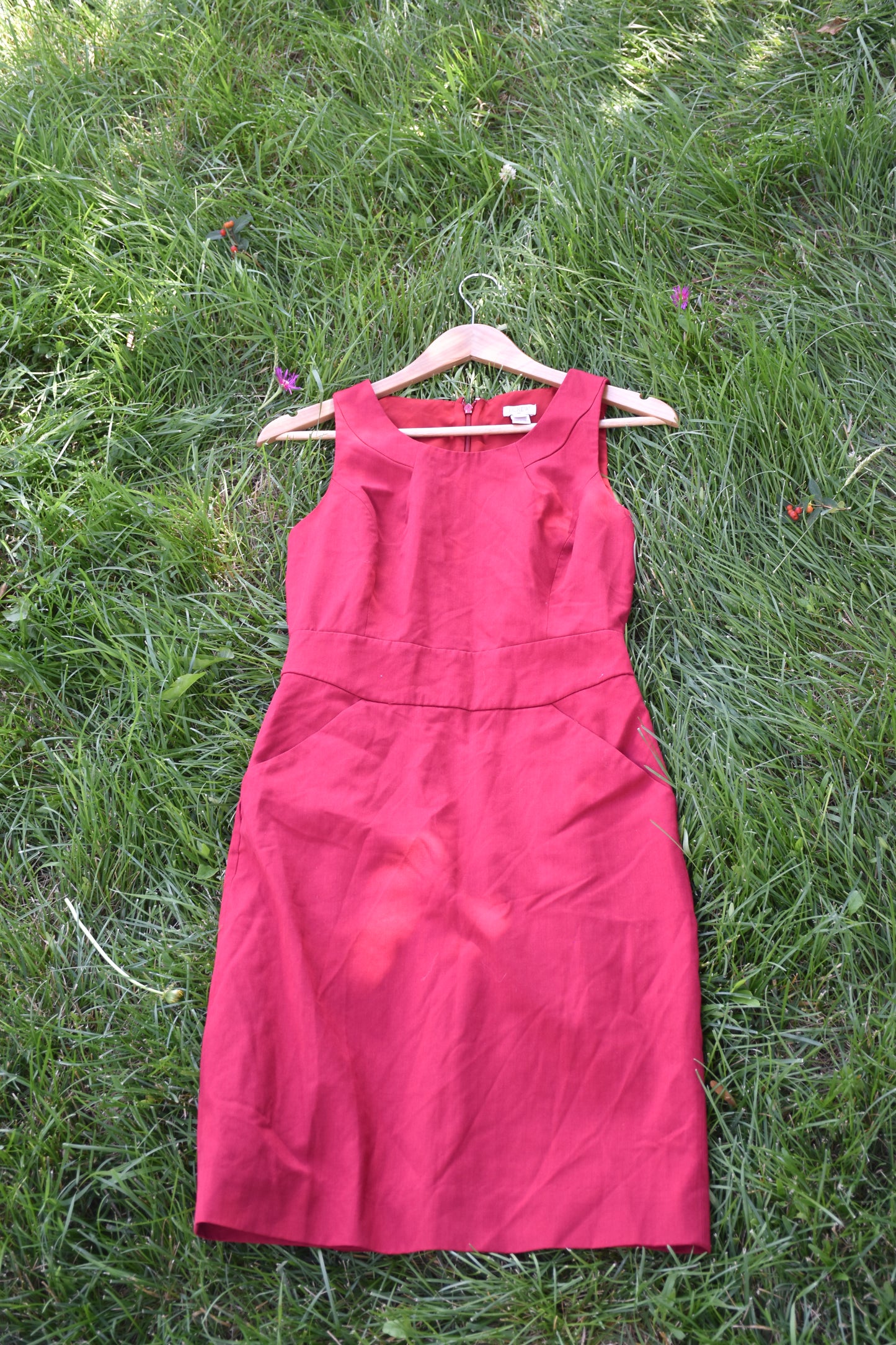 Red Dress with Pockets