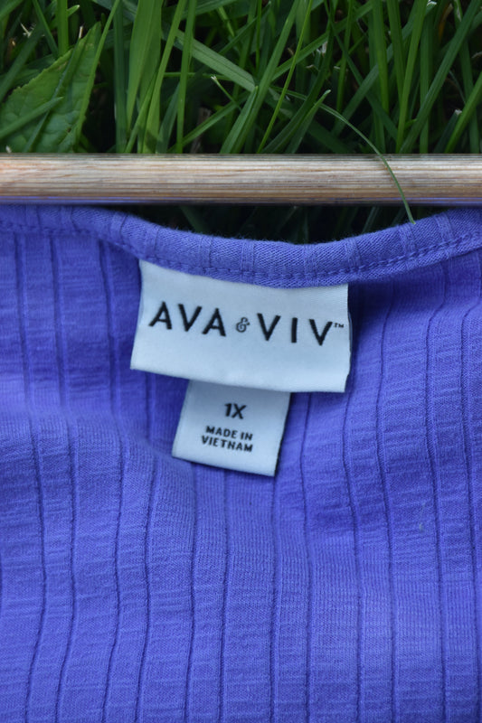 Purple Scoop Neck Top