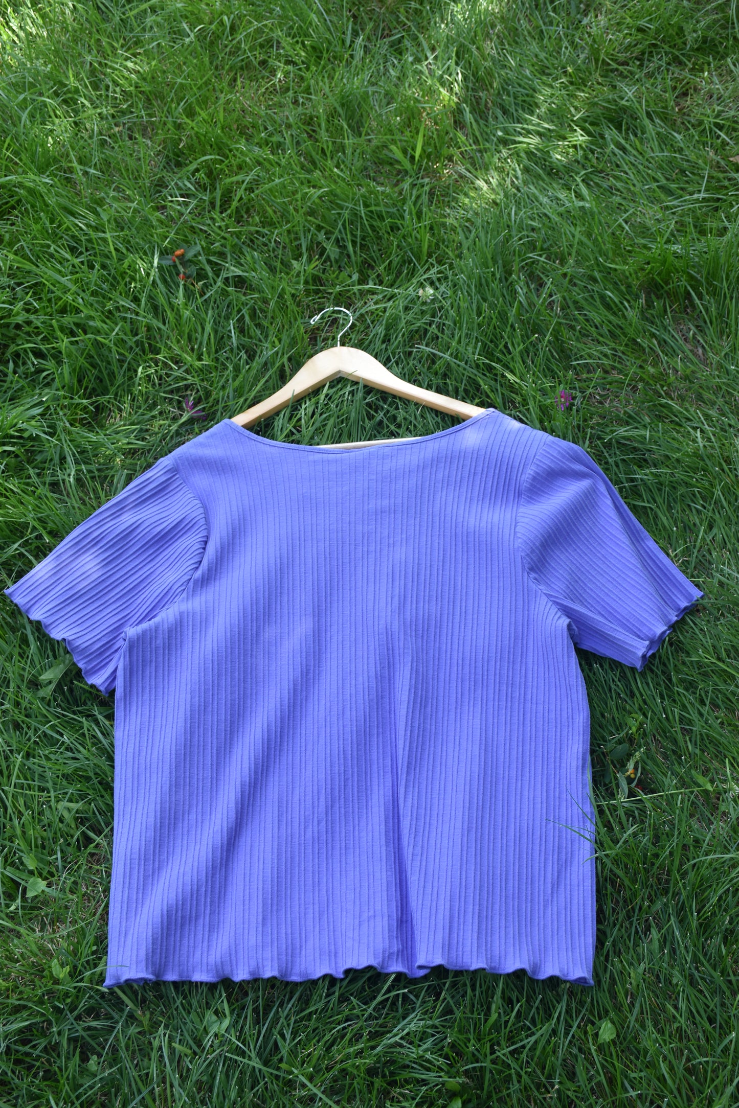 Purple Scoop Neck Top