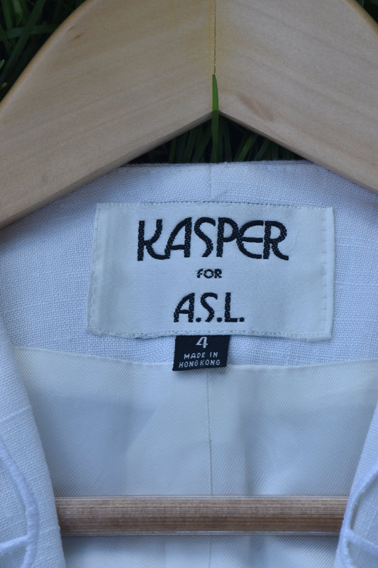 Creme Blazer with Stylized Lapel