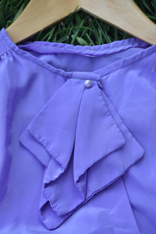 Lavender Short Sleeve Lightweight Blouse