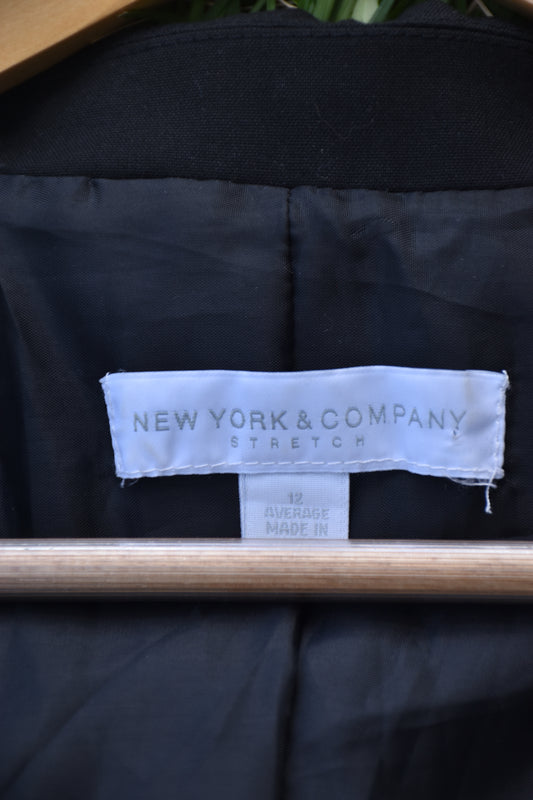 Black Blazer with Shoulder Pads