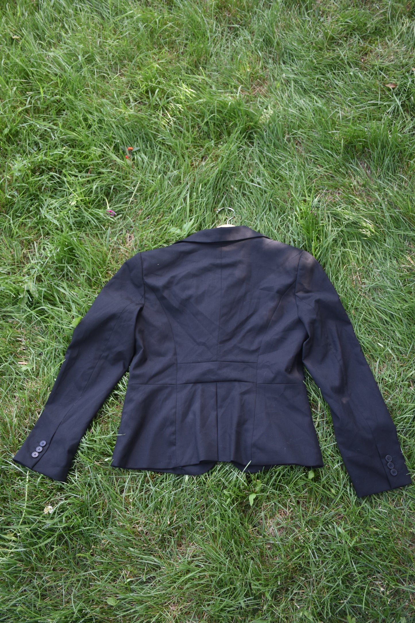 Black Blazer with Shoulder Pads