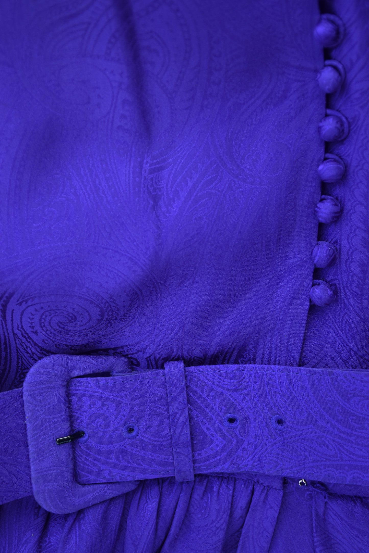 Vintage Purple Longsleeve Dress with Matching Belt