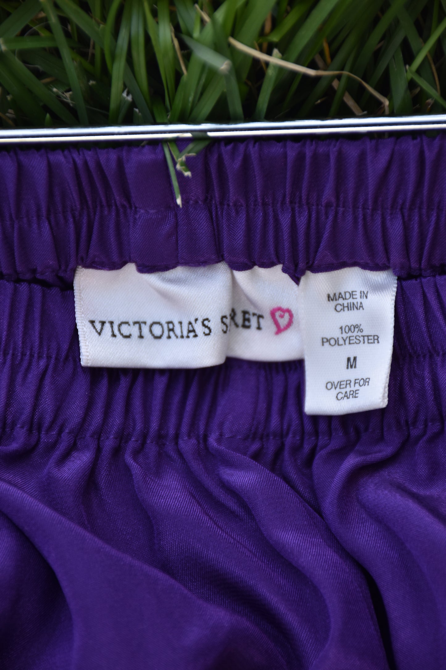 Purple Silky Polyester Pants