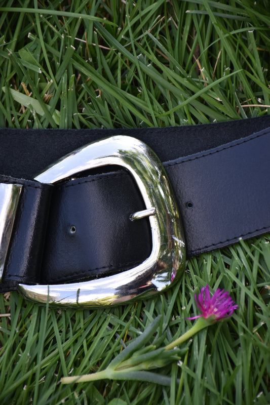 Chunky Black Statement Belt