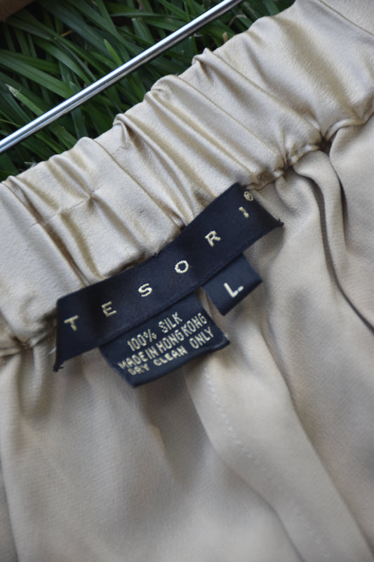 Gold Silk Dress Pants