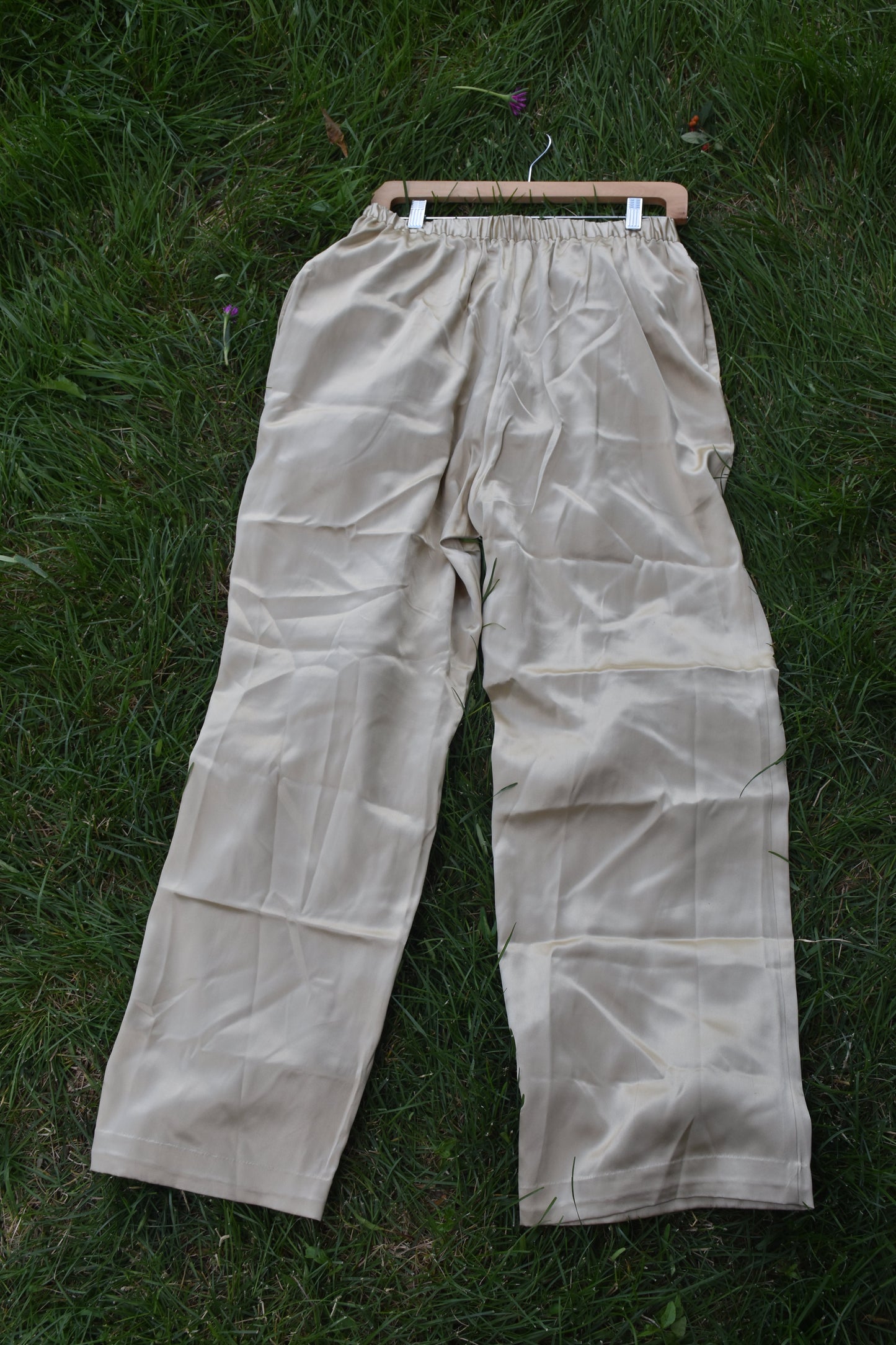 Gold Silk Dress Pants