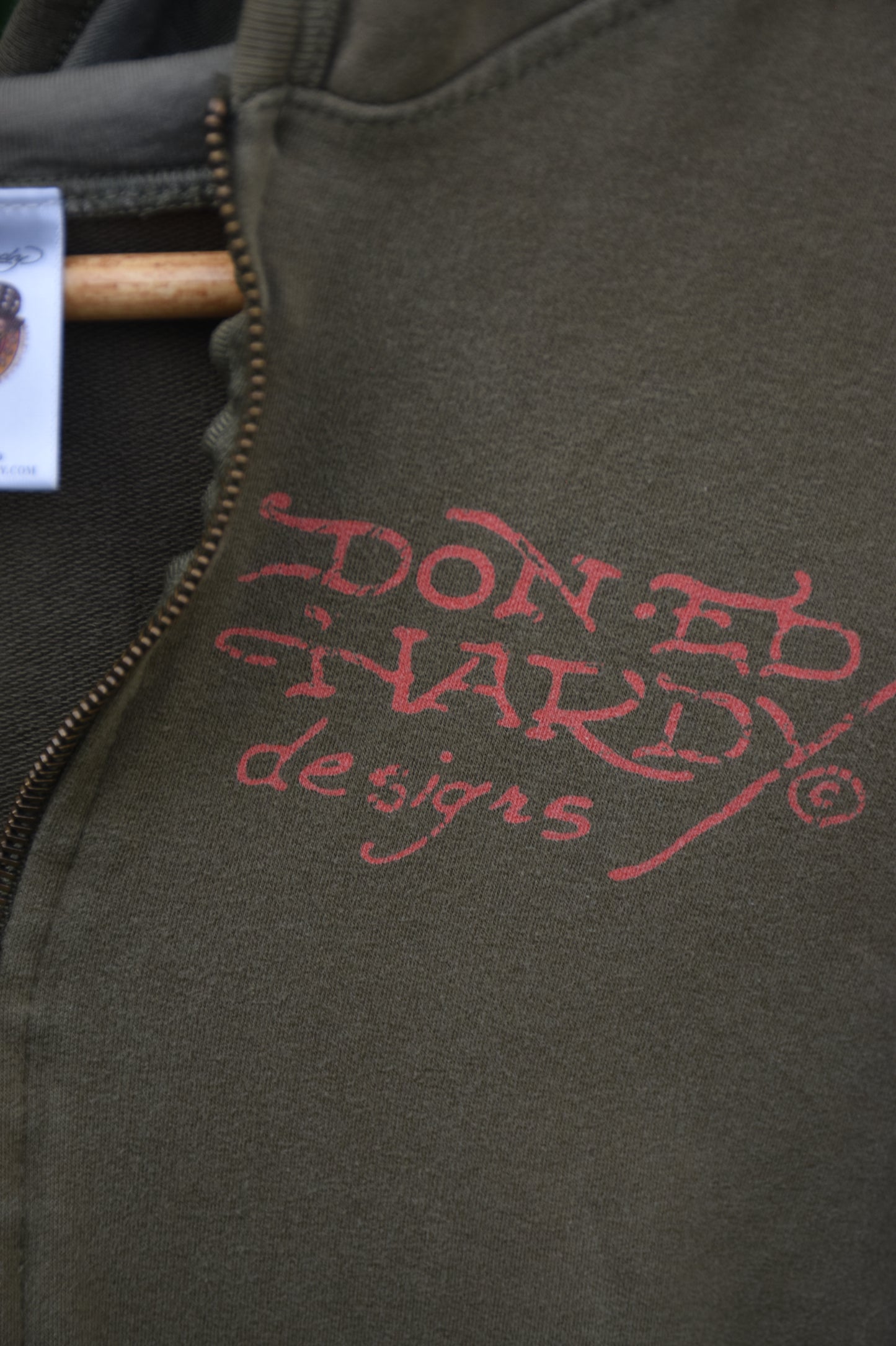Army Green Zip Up Hoodie