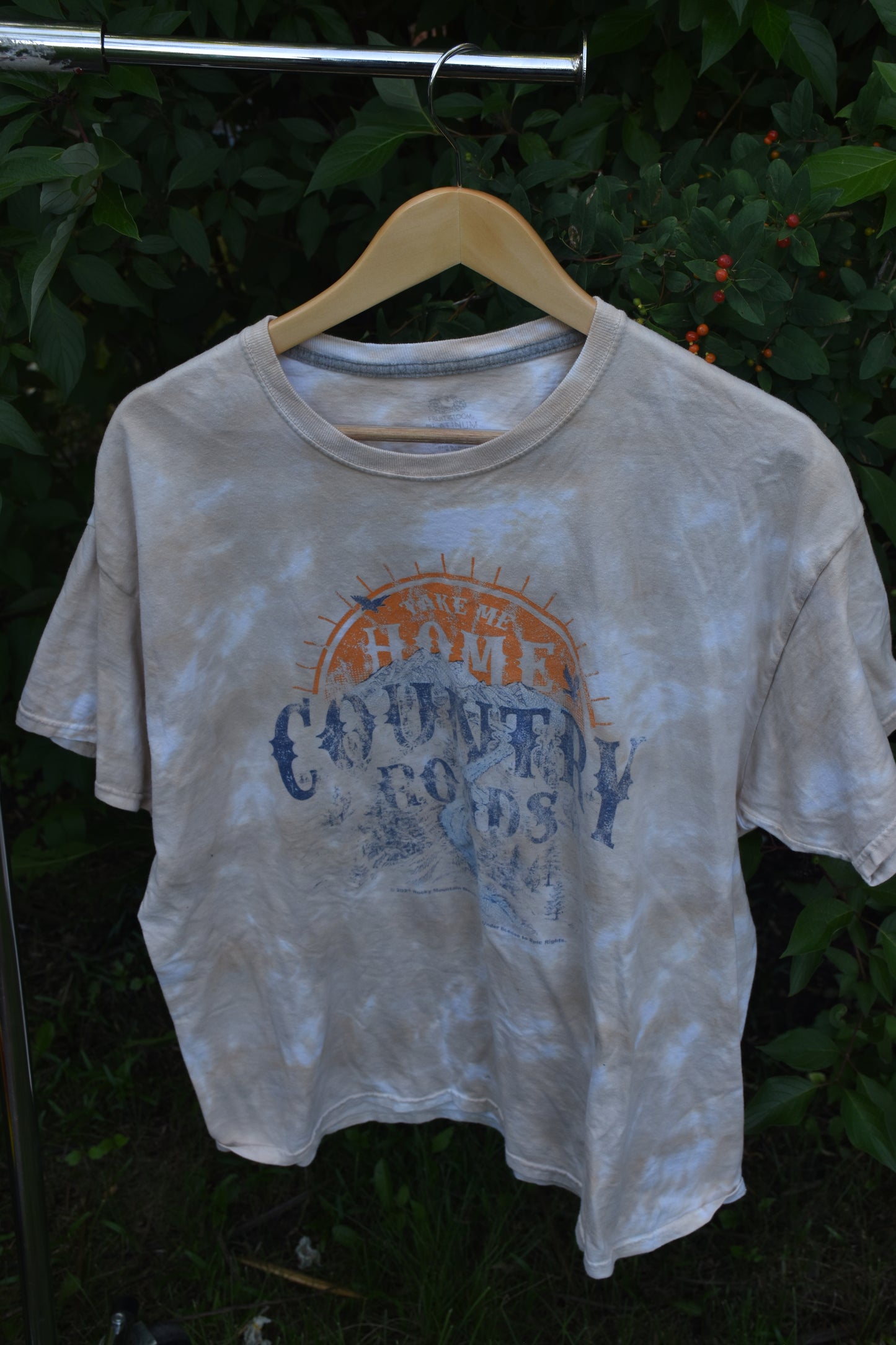 Orange Acid Wash Graphic Tshirt
