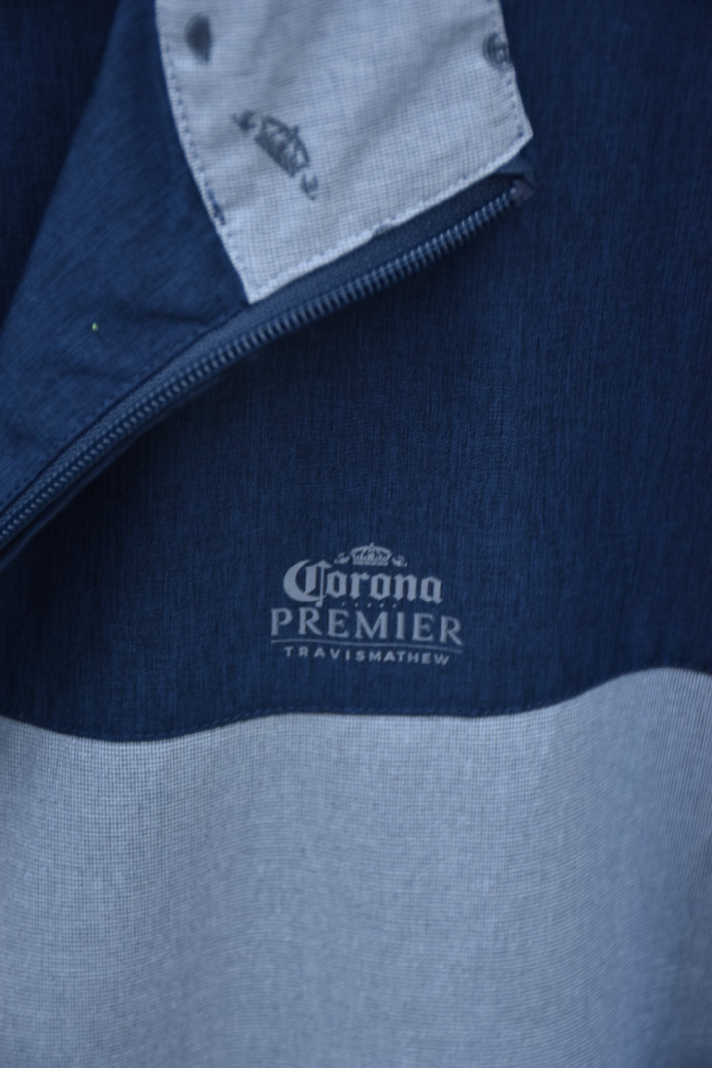 Blue and Grey Zip Up Wind Breaker