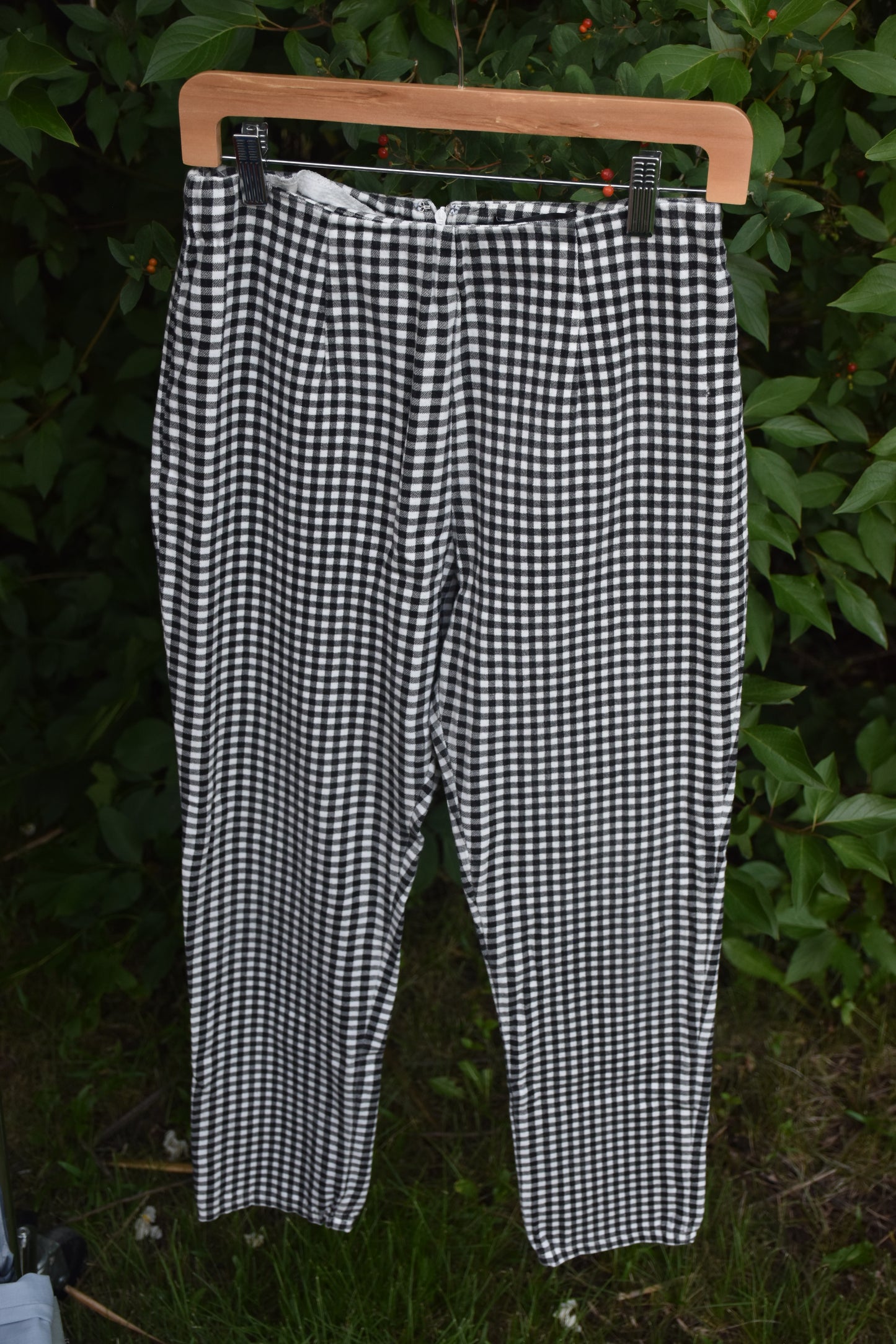 Black & White Checkered Work Pants