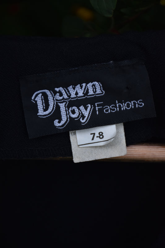 Black Structured Tea-Length Dress