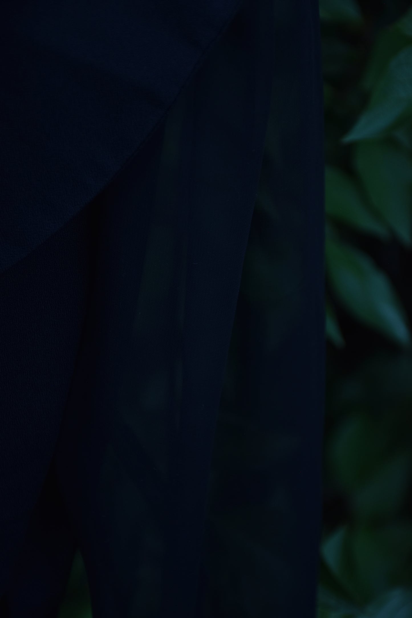 Black Structured Tea-Length Dress