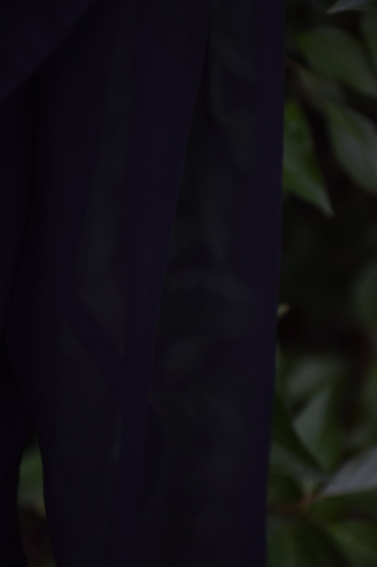 Black Structured Tea-Length Dress