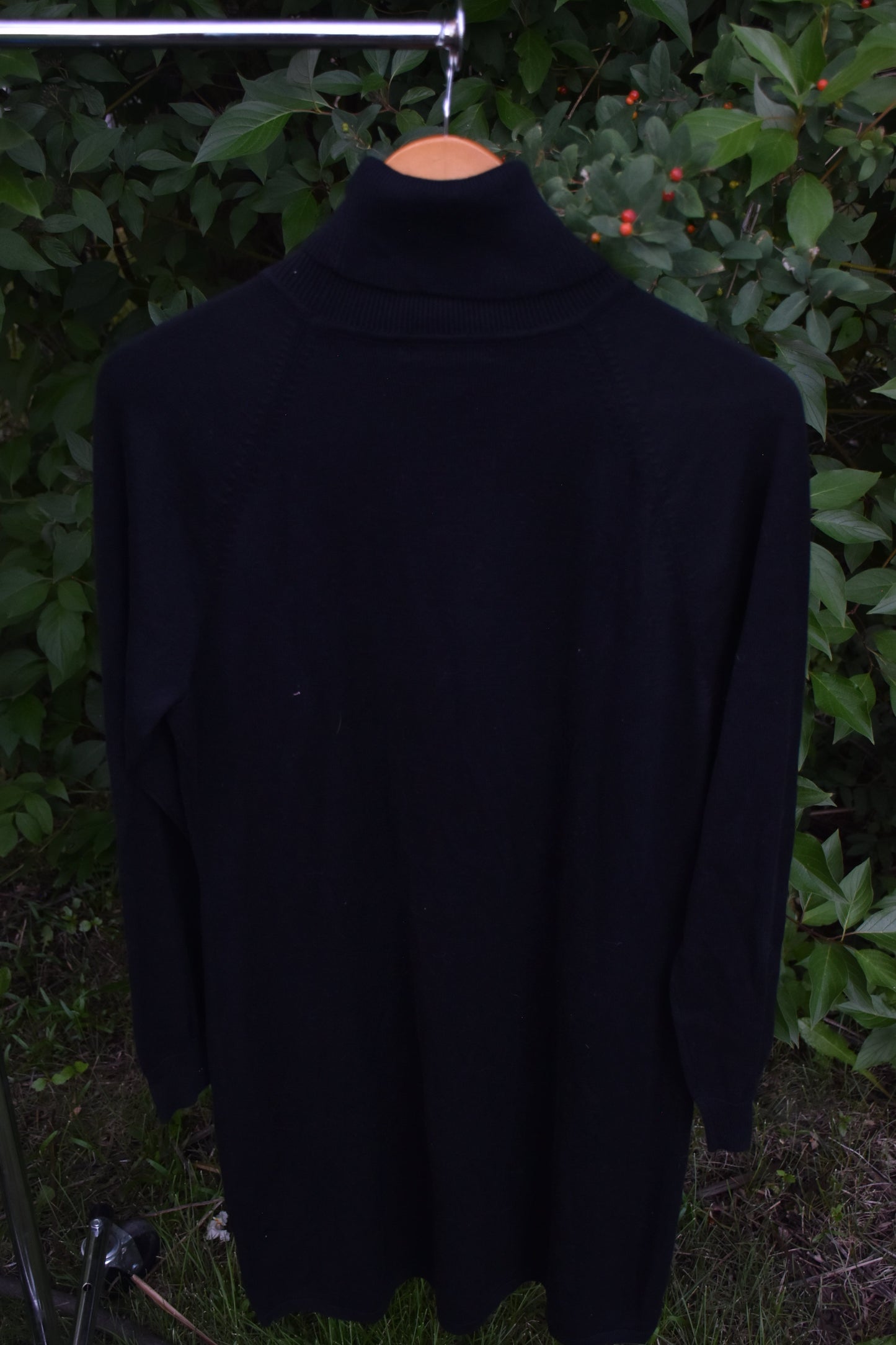 Black Long Sleeve Turtleneck Sweater Dress