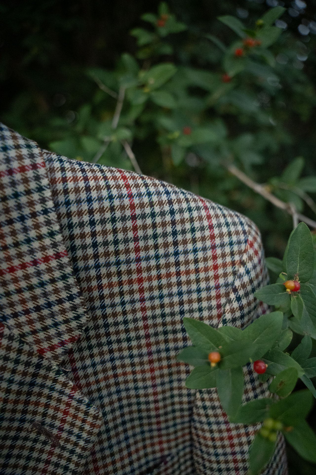 Upcycled Plaid Tie Cropped Blazer