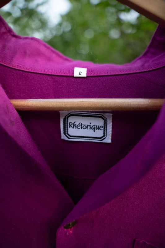 Magenta Long Sleeve Button Up