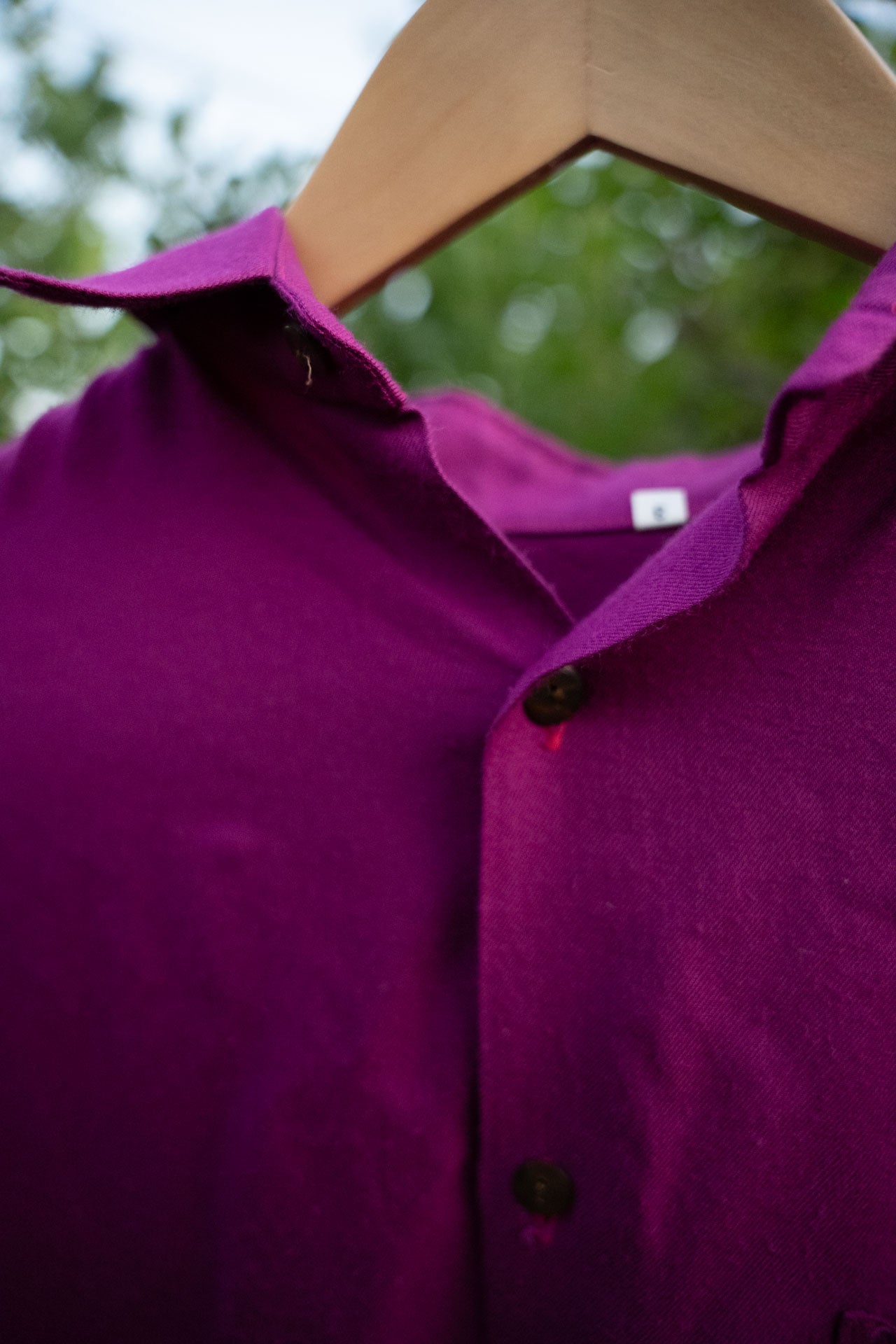 Magenta Long Sleeve Button Up