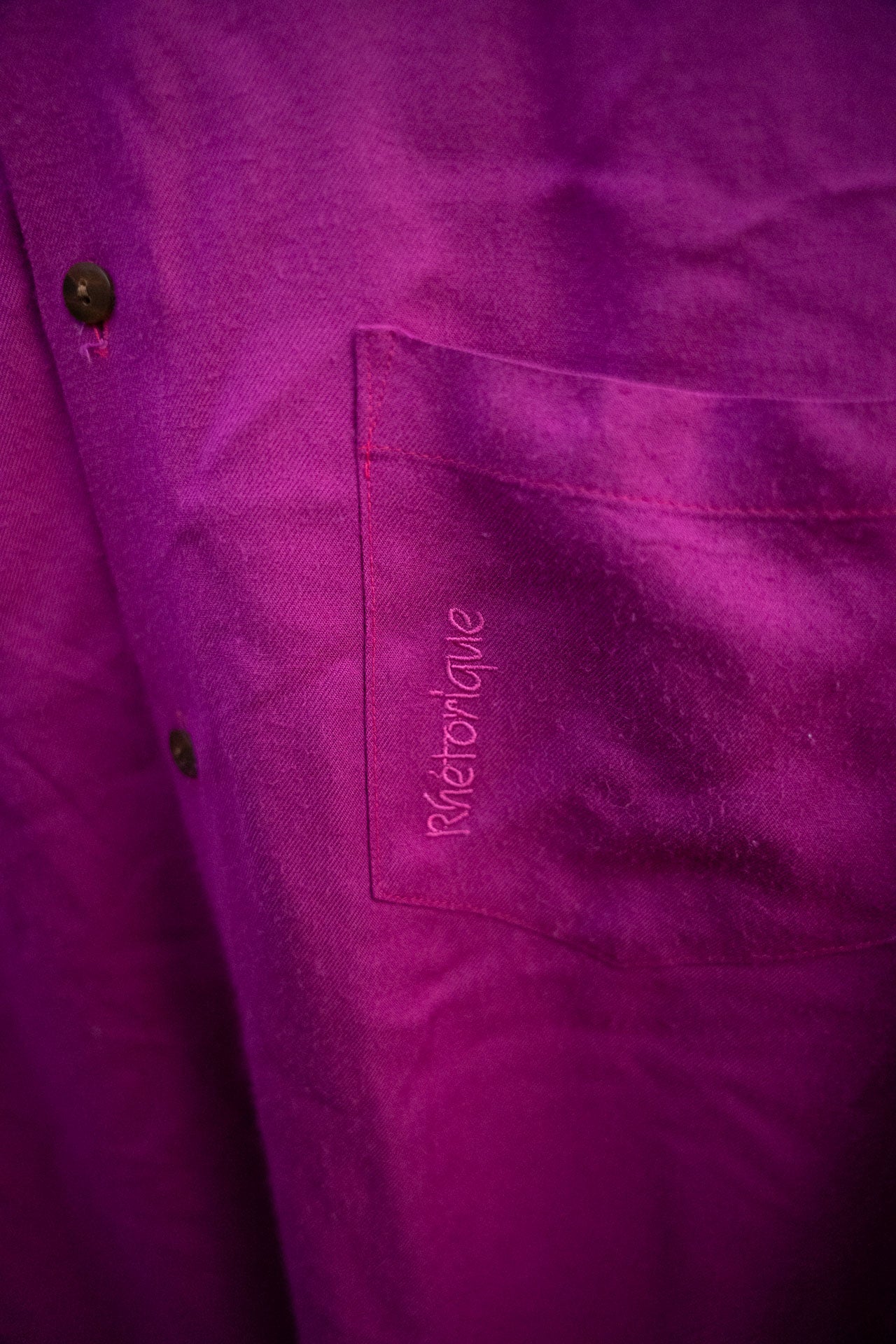 Magenta Long Sleeve Button Up