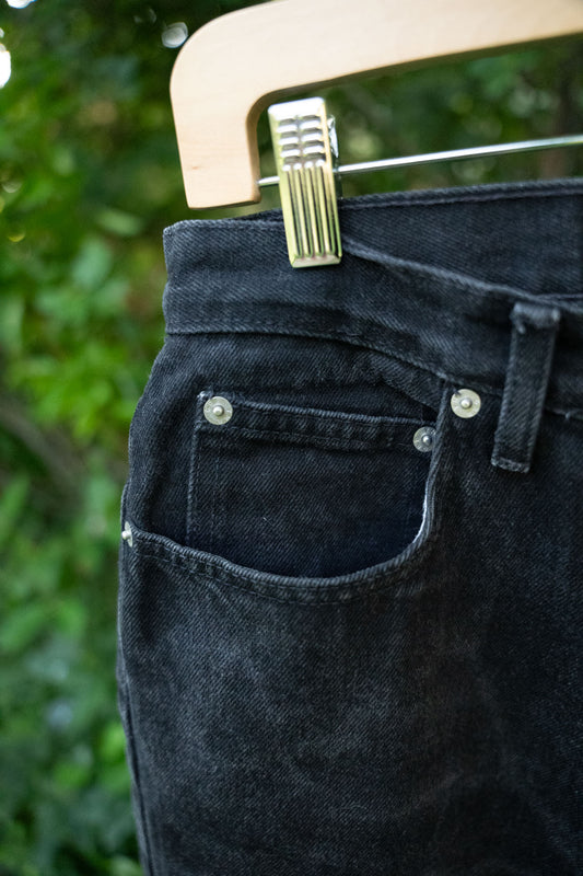 Vintage Straight Fit Black Jeans