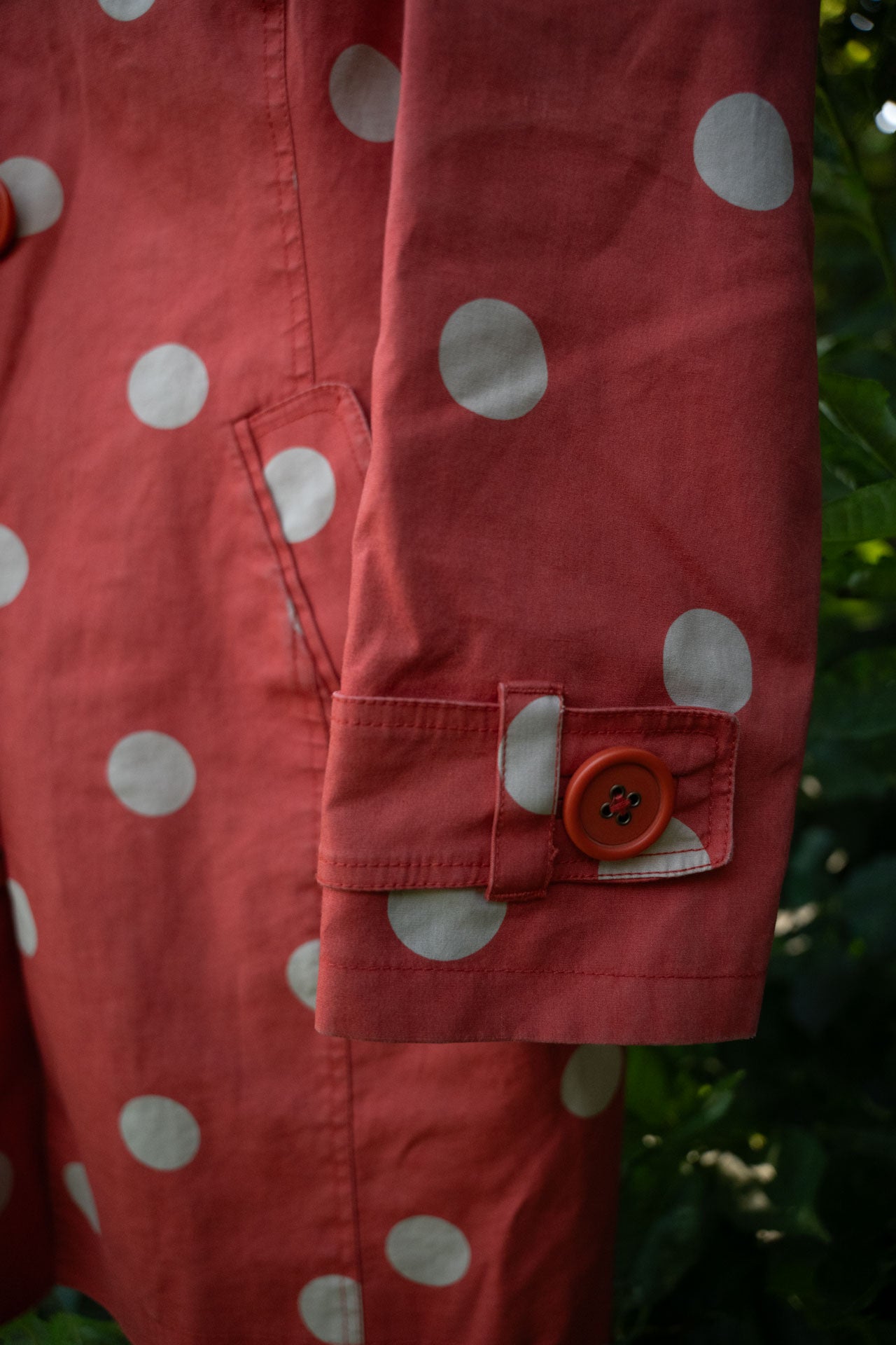 Orange Polka Dot Raincoat