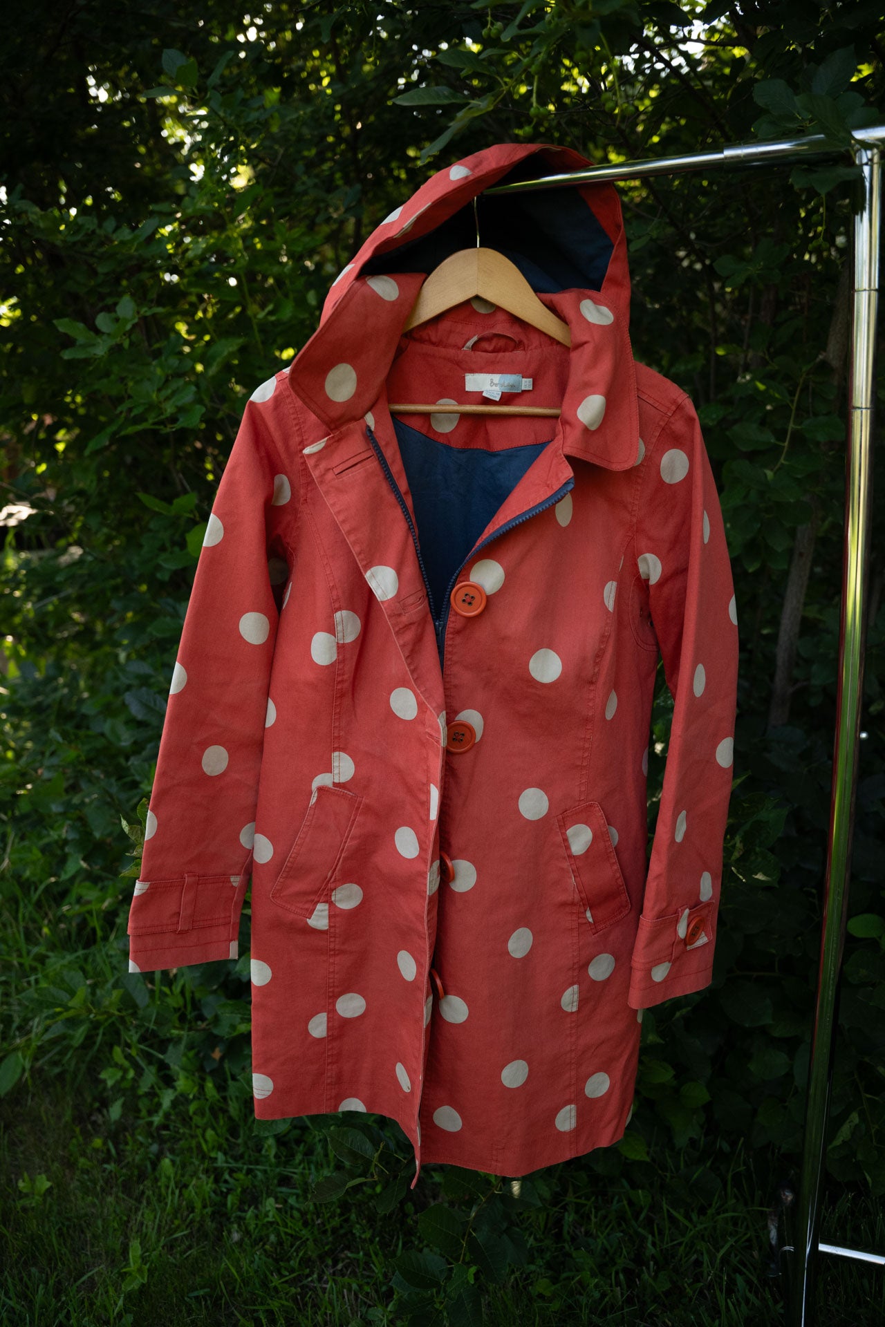 Orange Polka Dot Raincoat