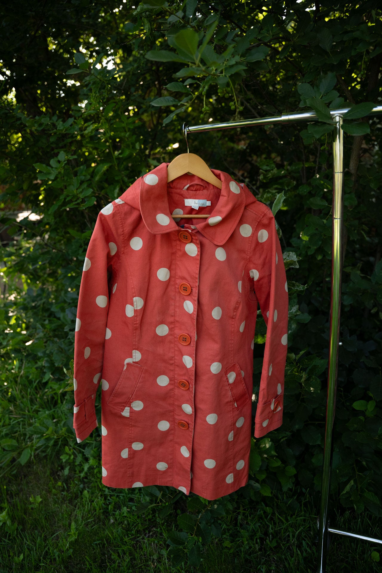 Orange Polka Dot Raincoat