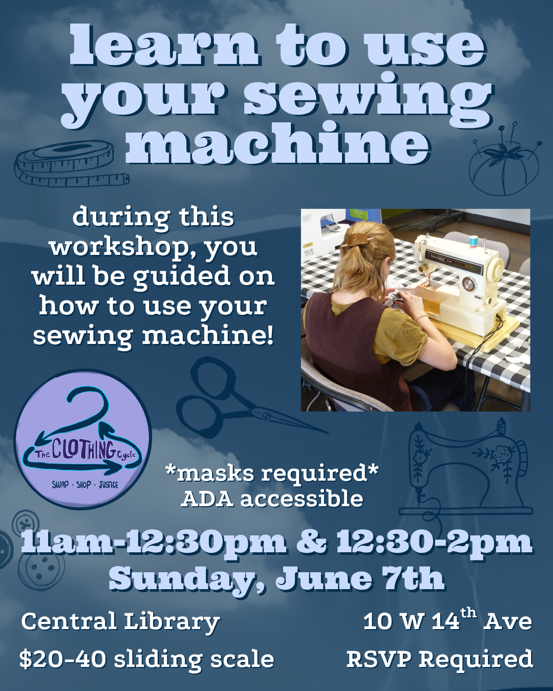 Learn to use your Sewing Machine Workshop 6/7
