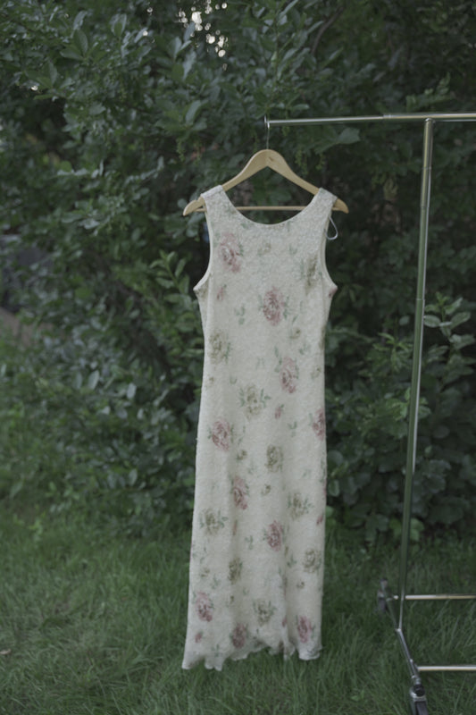White Floral Lace Dress