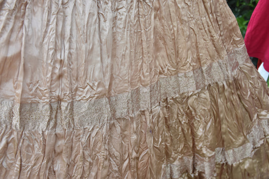 Gold Polyester Skirt