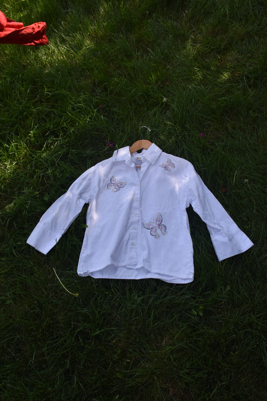Butterfly Bedazzled Button Up