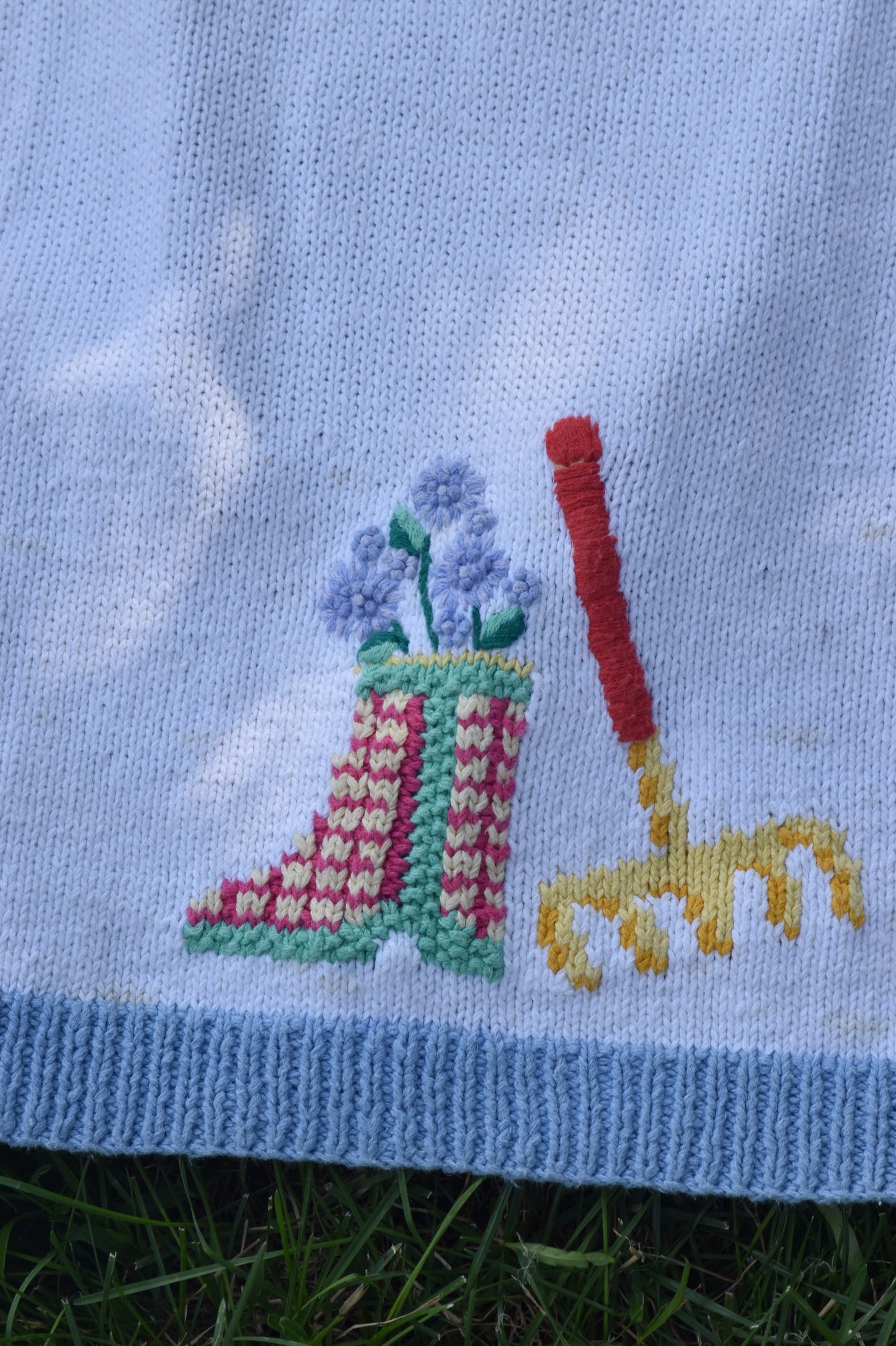 Embroidered Vintage Knit Gardening Vest