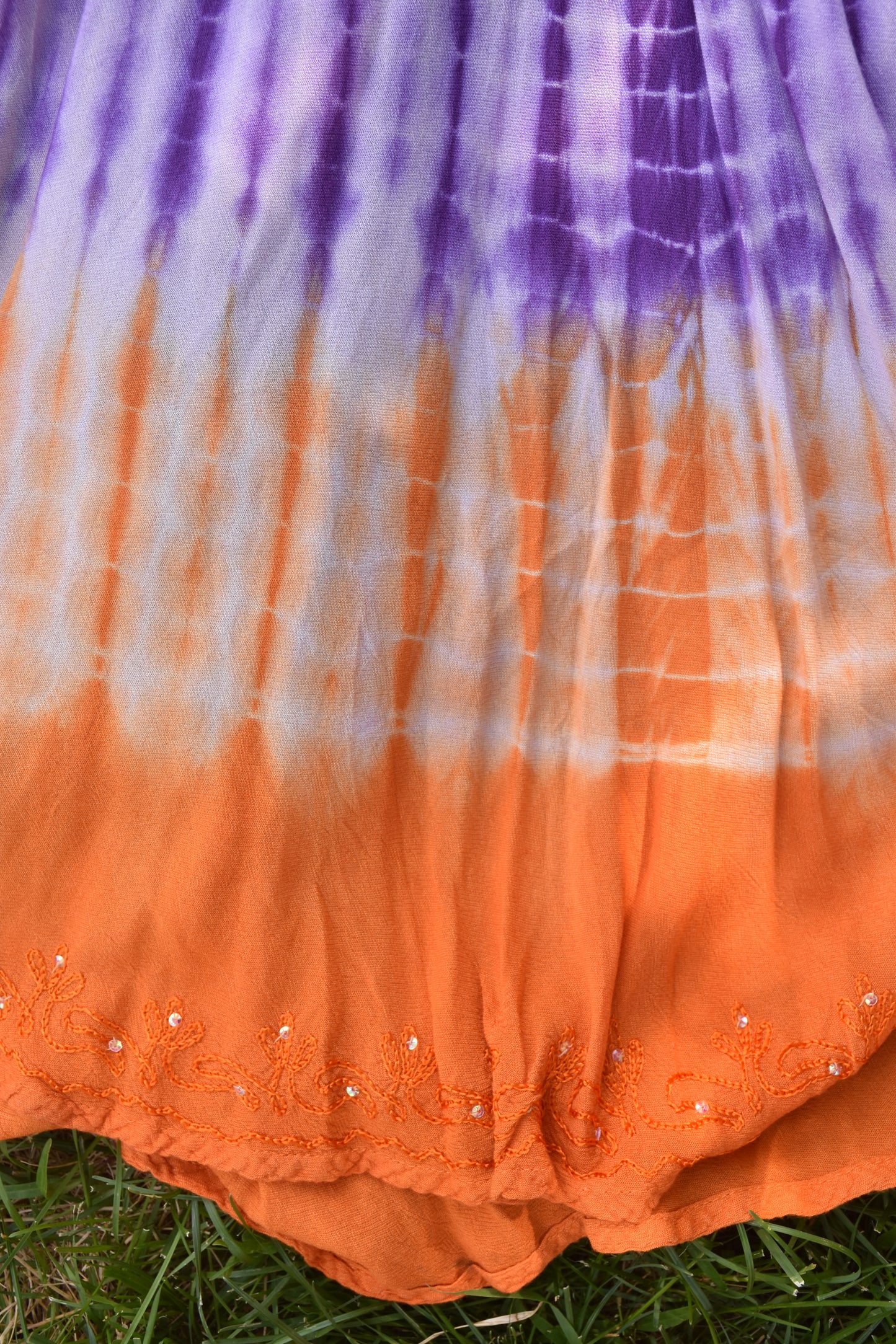 Purple and Orange Tiedye dress