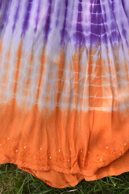 Purple and Orange Tiedye dress