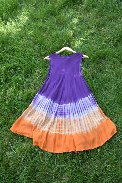 Purple and Orange Tiedye dress