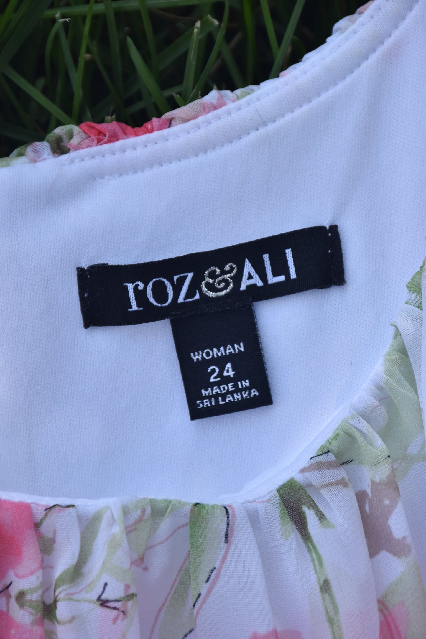 Pink and Green Floral Dress