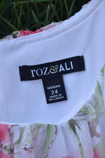 Pink and Green Floral Dress