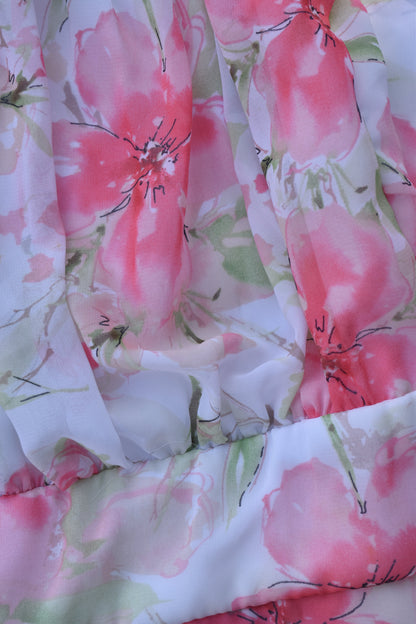Pink and Green Floral Dress