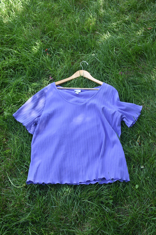 Purple Scoop Neck Top