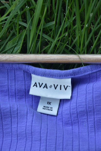 Purple Scoop Neck Top