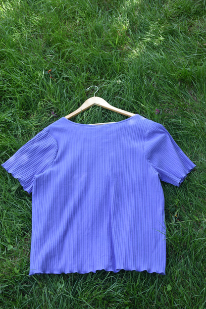 Purple Scoop Neck Top