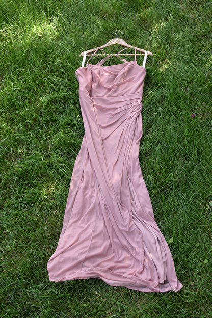 Pink Polyester Dress