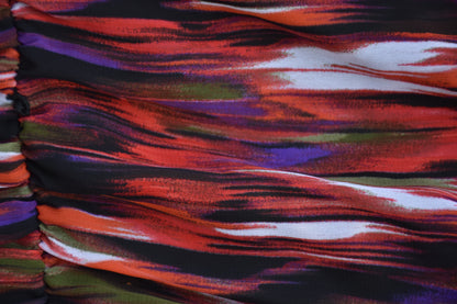 Sleeveless Multicolored Floor-length Dress with a Slit
