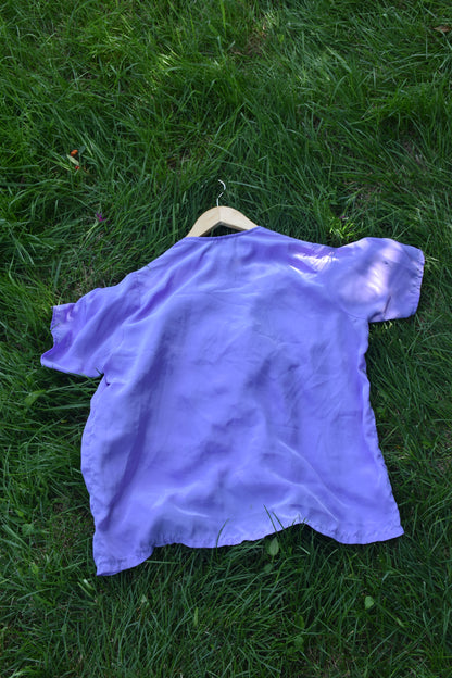 Lavender Short Sleeve Lightweight Blouse