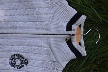 Ribbed Knit Sweater with High Collar