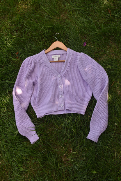 Lavender Knit Cardigan