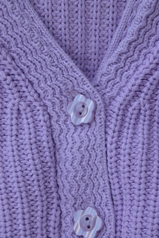 Lavender Knit Cardigan